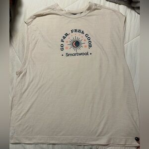 Smartwool Cream M graphic active muscle tank